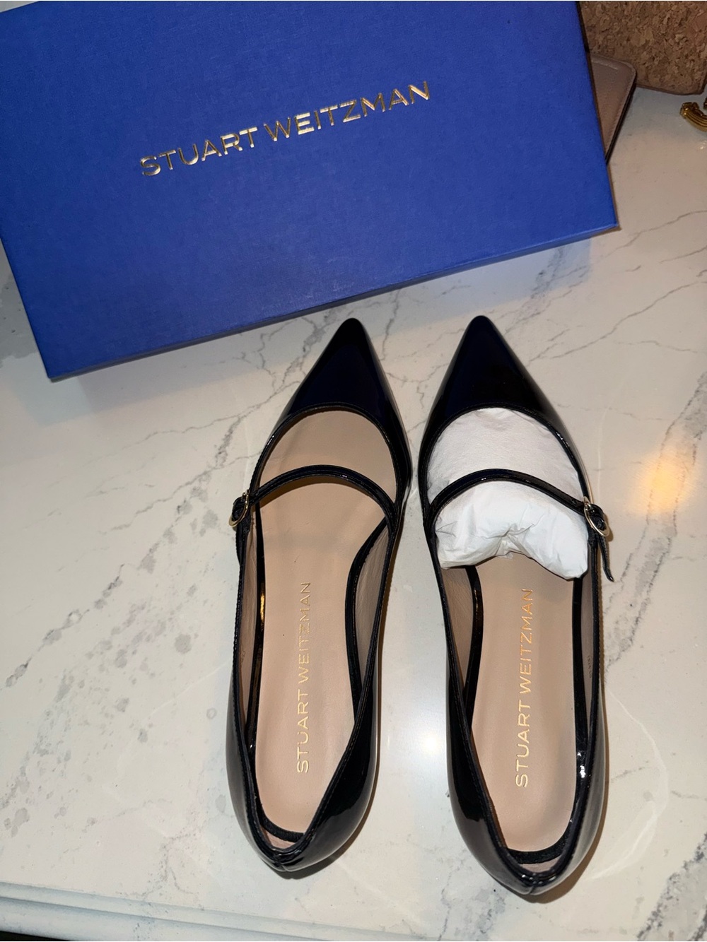 New in Box Stuart Weitzman Emilia Mary Jane Flat - Picture 5 of 10